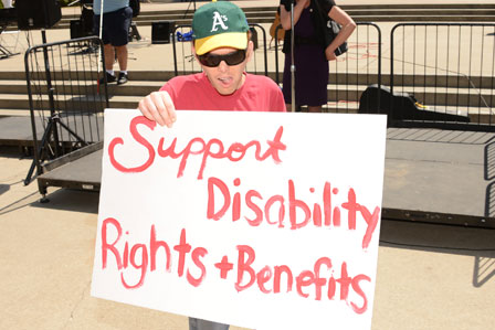Photo of supporter at the 2014 Disability Capitol Action Day.